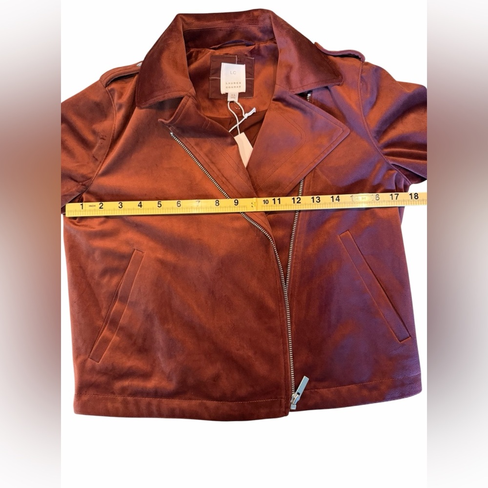 Lauren Conrad LC velvet brown/burgundy jacket moto style new with tags - Picture 5 of 7